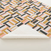 Couverture Sherpa Motif géométrique de forme (3/4)