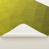 Couverture Sherpa Motif géométrique dégradé foncé jaune (3/4)