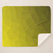Couverture Sherpa Motif géométrique dégradé foncé jaune (Devant (Horizontal))