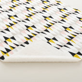 Couverture Sherpa Motif géométrique fendu de triangle (3/4)
