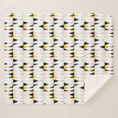 Couverture Sherpa Motif géométrique fendu de triangle (Devant (Horizontal))