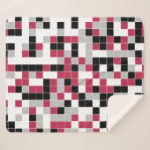 Couverture Sherpa Motif géométrique Magenta moderne (Devant (Horizontal))