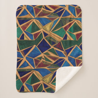 Couverture Sherpa Motif géométrique moderne