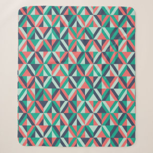Couverture Sherpa Motif géométrique moderne de la moitié du sièc
