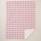 Couverture Sherpa Motif géométrique moderne Hot Rose (Devant)
