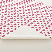Couverture Sherpa Motif géométrique moderne Hot Rose (3/4)