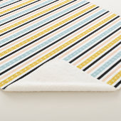 Couverture Sherpa Motif géométrique moderne Jaune Bleu Bleu Bleu Bou (3/4)