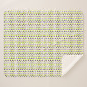 Couverture Sherpa Motif géométrique moderne vert citron violet (Devant (Horizontal))