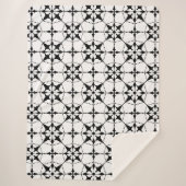 Couverture Sherpa Motif géométrique noir blanc (Devant)
