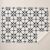 Couverture Sherpa Motif géométrique noir blanc (Devant (Horizontal))