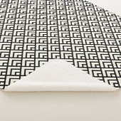 Couverture Sherpa Motif géométrique noir et blanc (3/4)