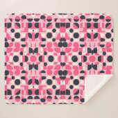 Couverture Sherpa Motif géométrique rose (Devant (Horizontal))