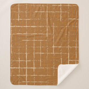 Couverture Sherpa Motif géométrique sans couture avec chaîne de bros