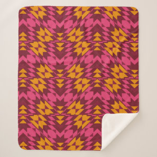 Couverture Sherpa Motif géométrique transparent