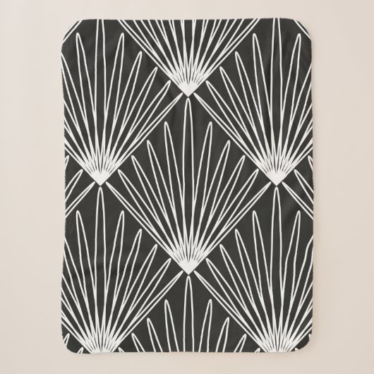 Couverture Sherpa Motif géométrique transparent (Devant)