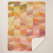 Couverture Sherpa Motif géométrique Triangle souple (Devant)