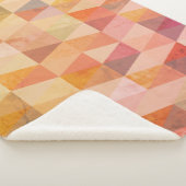Couverture Sherpa Motif géométrique Triangle souple (3/4)
