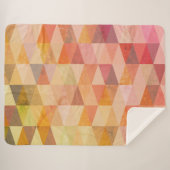 Couverture Sherpa Motif géométrique Triangle souple (Devant (Horizontal))