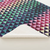Couverture Sherpa Motif géométrique triangle vintage sans couture (3/4)