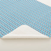 Couverture Sherpa Motif géométrique Triangles bleus modernes (3/4)