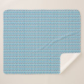 Couverture Sherpa Motif géométrique Triangles bleus modernes (Devant (Horizontal))