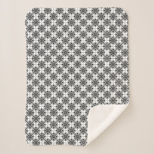 Couverture Sherpa Motif géométrique Vibe rétro classique