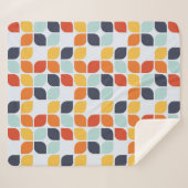 Couverture Sherpa Motif géométrique vintage (Devant (Horizontal))