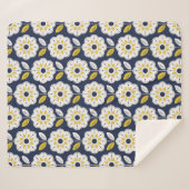 Couverture Sherpa Motif géométrique vintage (Devant (Horizontal))