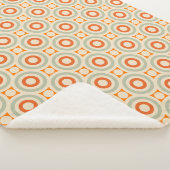 Couverture Sherpa Motif géométrique vintage de cercle (3/4)