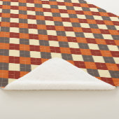 Couverture Sherpa Motif Gingham d'automne (3/4)