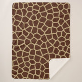 Couverture Sherpa Motif Giraffe (Devant)