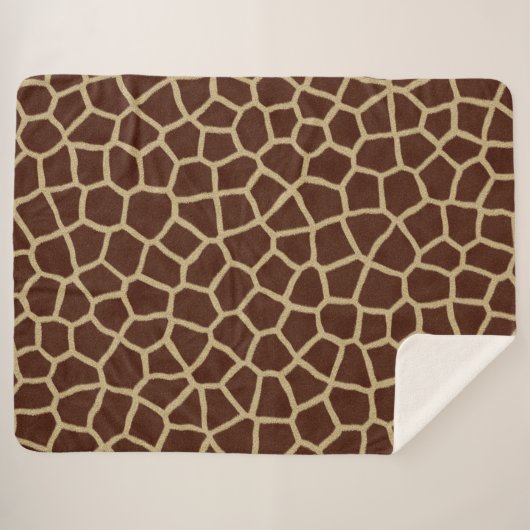Couverture Sherpa Motif Giraffe (Devant (Horizontal))