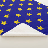 Couverture Sherpa Motif Gold Stars, Bleu Marine, Exclusive (3/4)