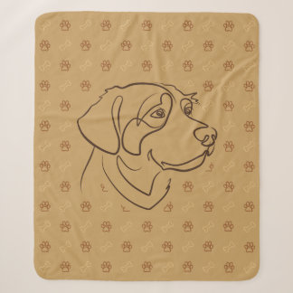 Couverture Sherpa Motif Golden Retriever