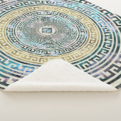 Couverture Sherpa Motif grec circulaire de méandre - clé grecque (3/4)