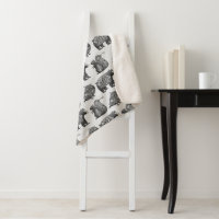 Motif gris d'art animal scandinave de région