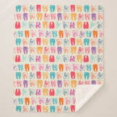 Couverture Sherpa Motif grunge de dent (Devant)