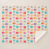 Couverture Sherpa Motif grunge de dent (Devant (Horizontal))