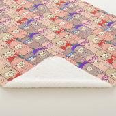 Couverture Sherpa Motif habillé à la mode de lama (3/4)