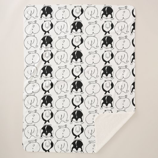 Couverture Sherpa Motif Hamster Butts (Devant)