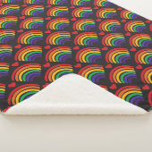Couverture Sherpa Motif Hearts & Rainbows (3/4)