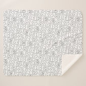 Couverture Sherpa Motif heureux de dents (Devant (Horizontal))