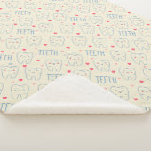 Couverture Sherpa Motif heureux en pastel de dents (3/4)