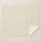 Couverture Sherpa Motif heureux en pastel de dents (Devant (Horizontal))