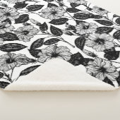 Couverture Sherpa Motif Hibiscus (3/4)