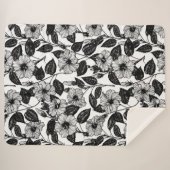 Couverture Sherpa Motif Hibiscus (Devant (Horizontal))