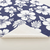 Couverture Sherpa Motif Hibiscus (3/4)