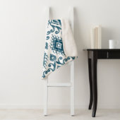 Couverture Sherpa Motif Ikat Paisley (En situation)