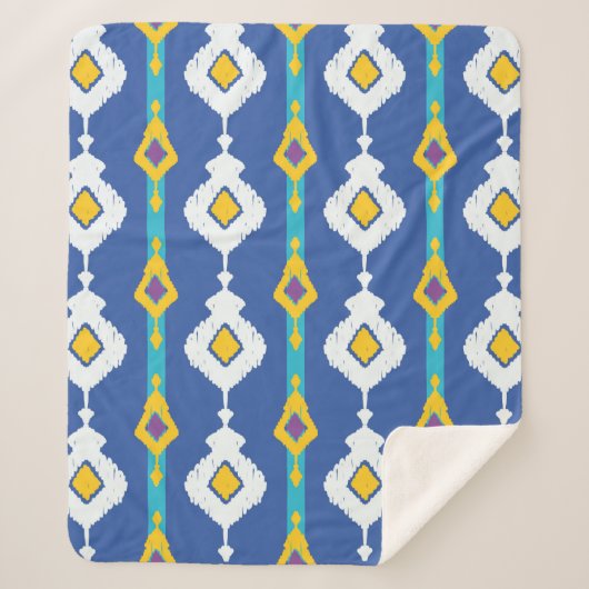 Couverture Sherpa Motif Ikat sans soudure (Devant)