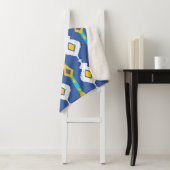 Couverture Sherpa Motif Ikat sans soudure (En situation)